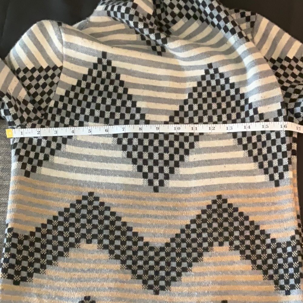 Anthropologie Field Flower Black and Gray Cape Jacket - Picture 7 of 9